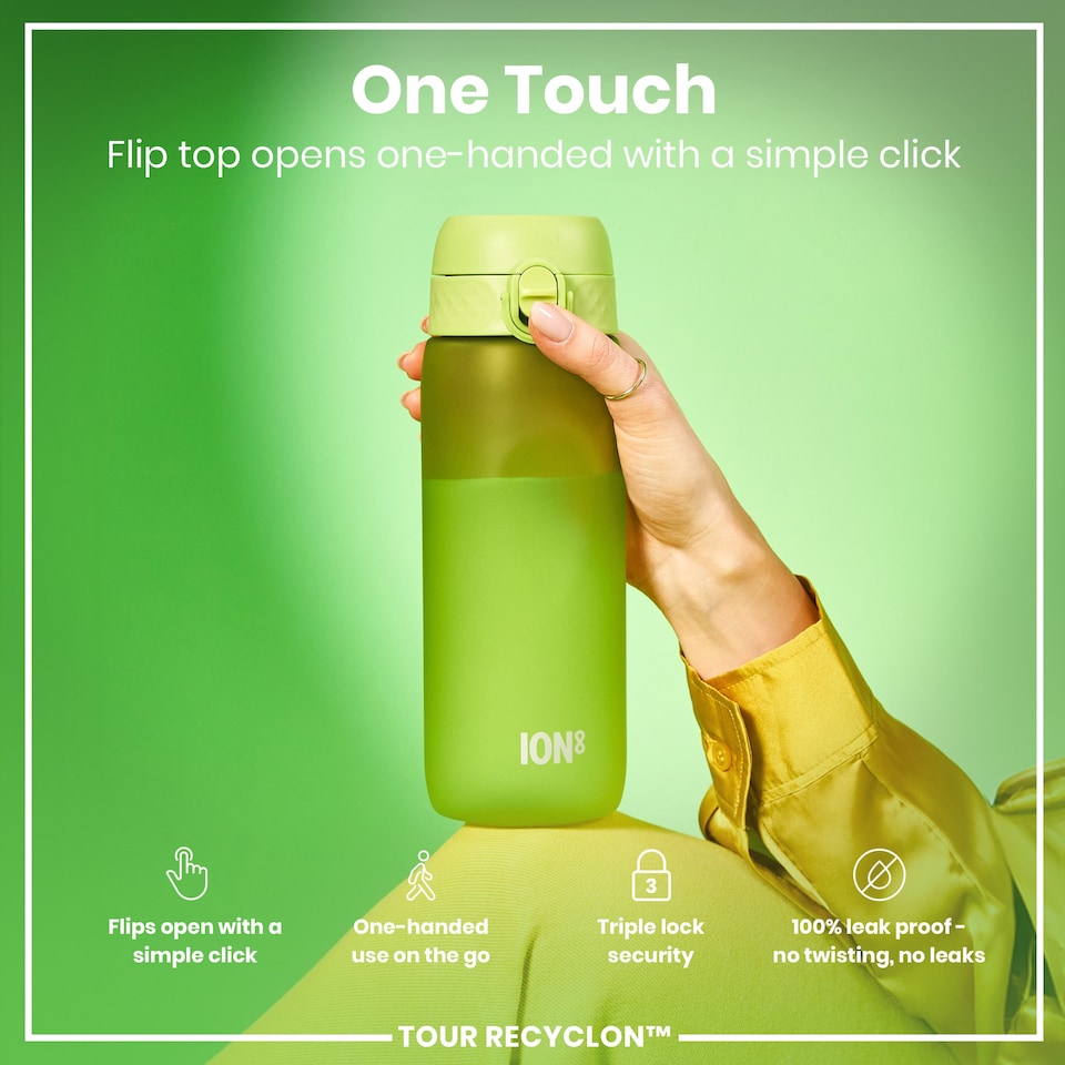 image 1 of Leak Proof Water Bottle, BPA Free, 750ml (24oz) | Green | Green | One Size