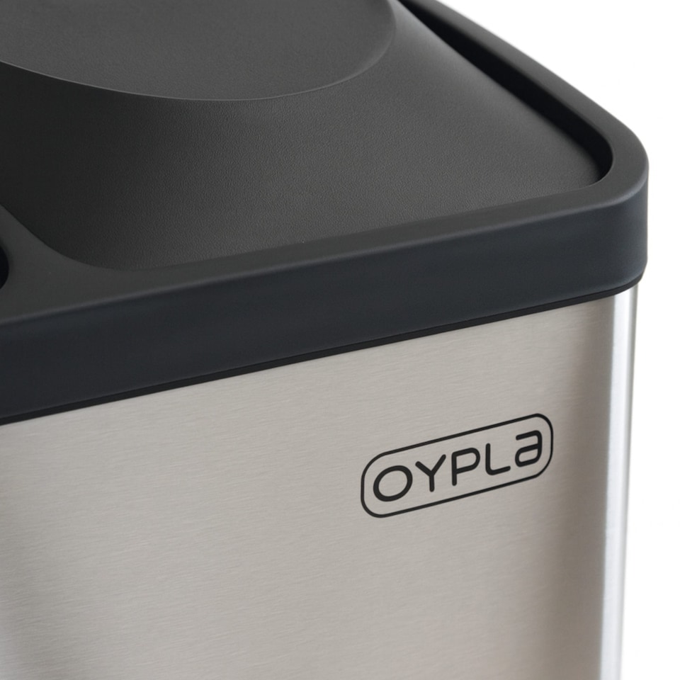 image 1 of 45L Stainless Steel Triple Compartment Pedal Kitchen Waste Bin | Silver