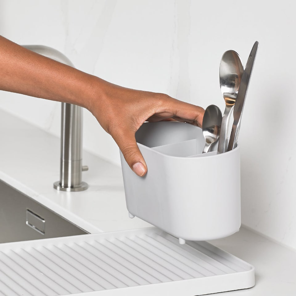 image 1 of ReBorn Recycled Compact Draining Rack | White | Stone