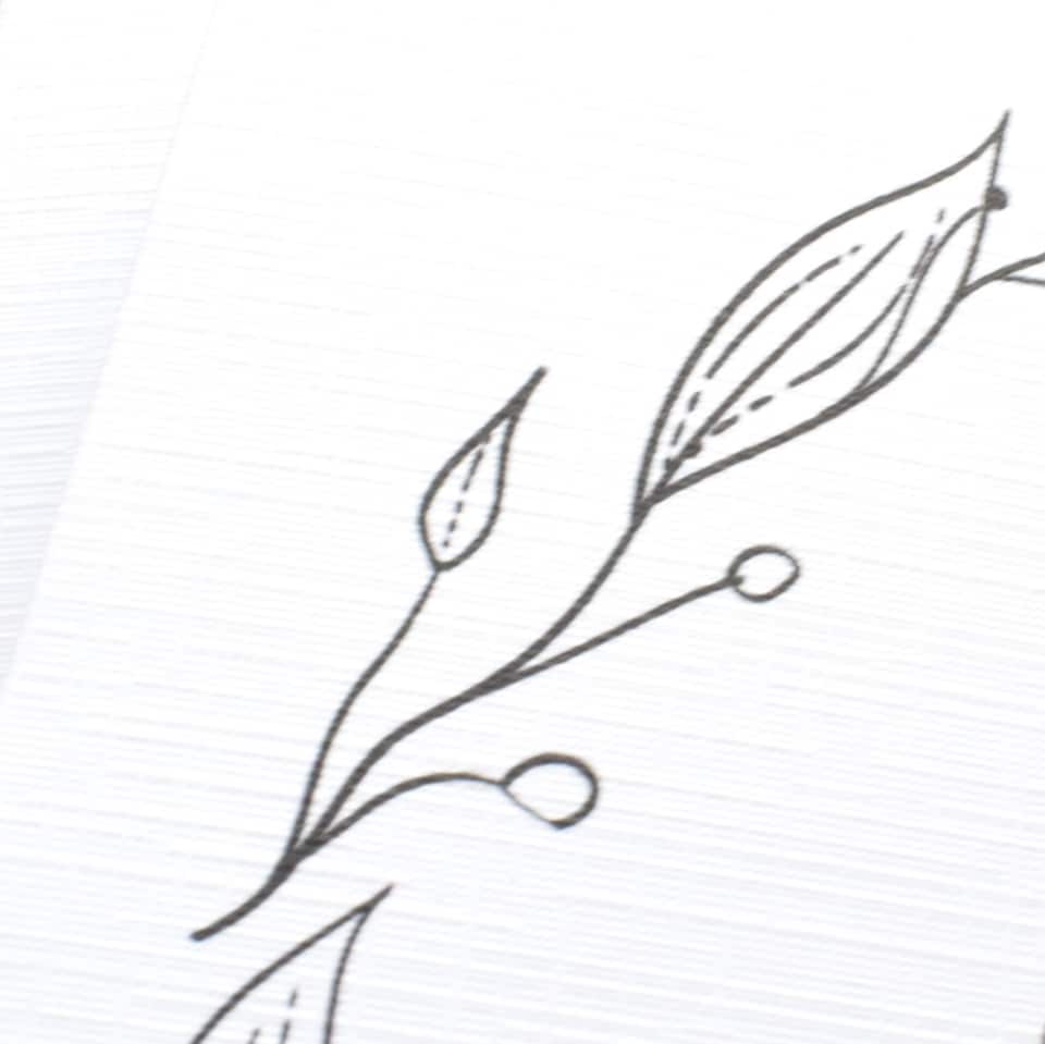 image 1 of Baby Shower Greeting Card Elegant Floral Monochrome White Mummy to be