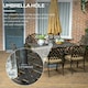 image 4 of Outsunny 7-PC Cast Aluminum Patio Dining Set with Umbrella Hole