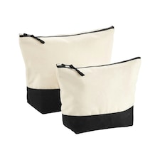 Westford Mill Dipped Base Accessory Bag - Natural/Black - 11cm x 23cm x 23cm Cream