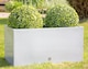 image 2 of Primrose Gloss Fibreglass Trough Planter in White 80cm