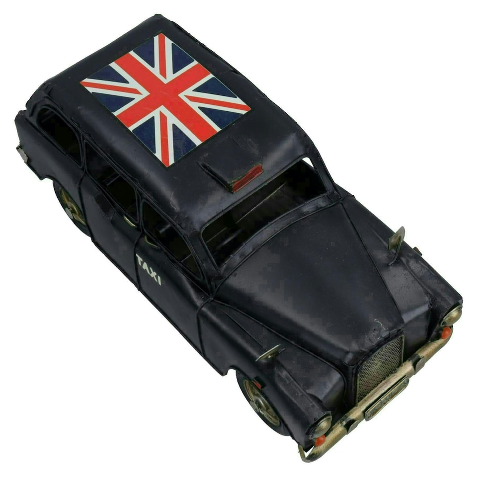image 1 of Quality Historical Metal Vintage Taxi Metal Model Replica Ornament Gift