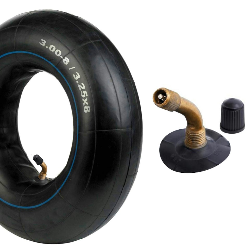 image 1 of SPARES2GO Inner Tube 3.00x8 3.25x8 Wheel Barrow Trailer Mobility Scooter Cart Pneumatic