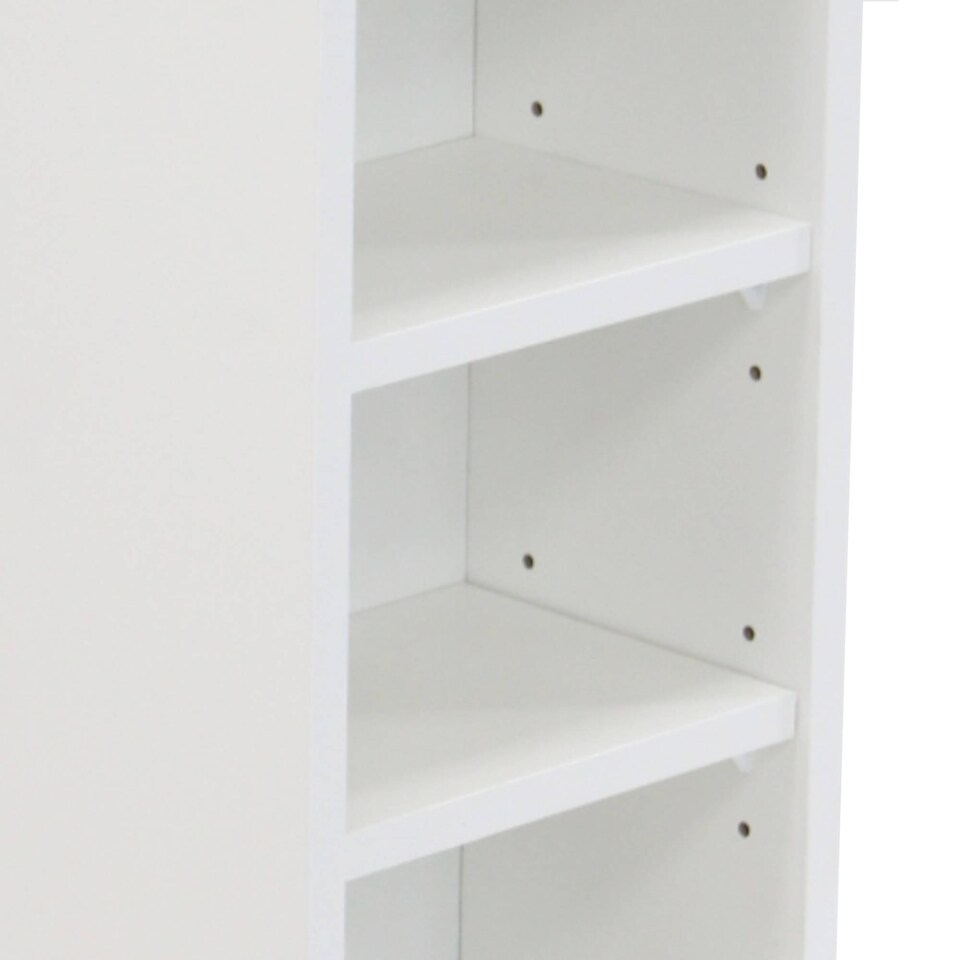 image 1 of 6 Tier White Wooden CD DVD Game Book Shelf Storage Tower Rack - Fits 102 CDs
