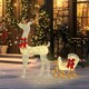 image 2 of Outsunny Light Up Reindeer & Sleigh Christmas Decoration w/ 170 LED Lights