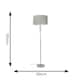 image 3 of ValueLights Modern Chrome And Clear Acrylic Balls Floor Lamp With Cool Grey Drum Shade