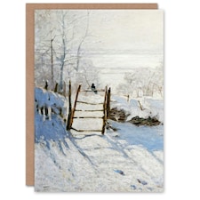Claude Monet Art Card The Magpie Winter Landscape
