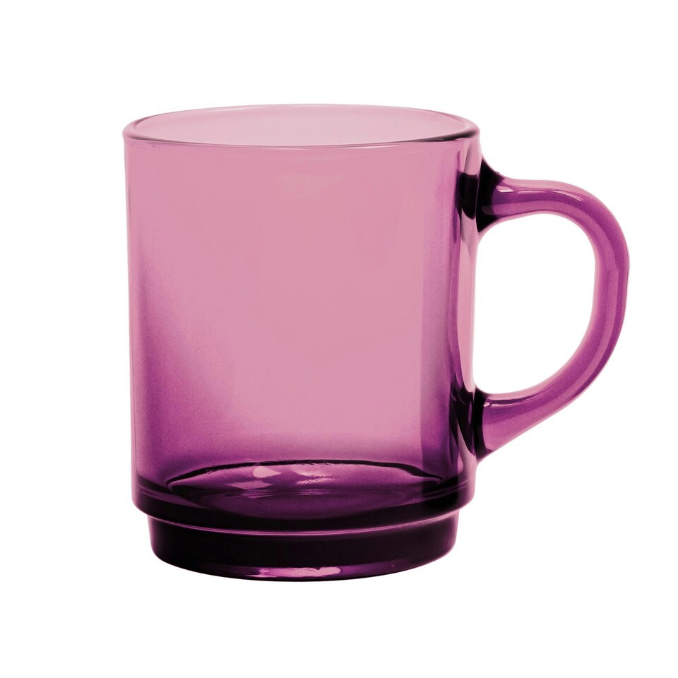 image 1 of Duralex Versailles Glass Coffee Mugs - 260ml - Plum - Pack of 6 Purple