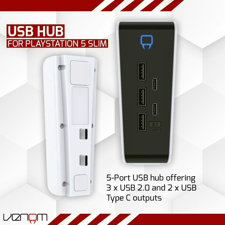 image 1 of Venom PS5 USB Hub