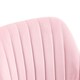 image 9 of Vinsetto Velvet Office Chair with Adjustable Height and Wheels, Pink