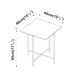 image 7 of Set of 2 Pcs Marble Effect Tops Square Round Side End Coffee Table Metal Frame | Black | Black Square | 1