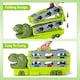 image 5 of Portable Dinosaur Race Track Truck Toy Car Transport Carrier Play Set with 6 Racing Cars – Educational and Storage Toy for Kids