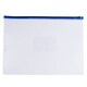 image 1 of Pack of 12 A4 Clear Zippy Bags with Blue Zip