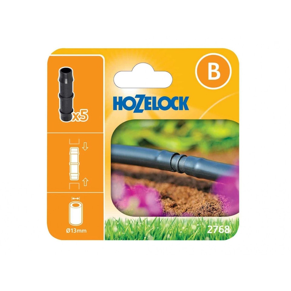 image 1 of Hozelock Straight Connector - Multi Colour - 13mm, Pack of 5 | Multi
