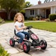 image 2 of HOMCOM Children Pedal Go Kart, Raving Go Kart with Adjustable Seat, Inflatable Tyres, Shock Aborb, Handbrake, for Ages 5-12 Years - Red