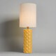 image 3 of BHS Halden Tall Ceramic Table Lamp, Yellow