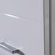 image 7 of Ice Cave Narrow Bathroom Storage Cabinet with 2 Doors & 1 Drawer with Silver Handles in White with White High Gloss Fronts