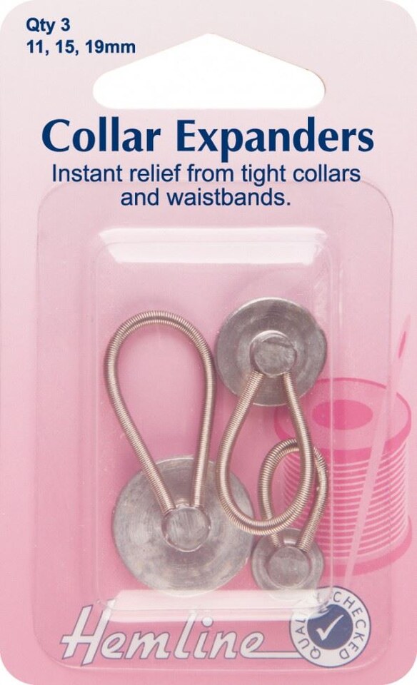 Hemline Silver Extender Buttons for Dressmaking - per pack