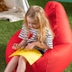 image 6 of Icon Kids Dalton High Back Indoor Outdoor Bean Bag, Red
