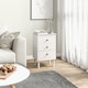 image 9 of HOMCOM Bedside Table Set of 2, Bedside Cabinet w/ 3 Drawers, Modern Side Table,