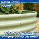 image 3 of Harbour Housewares Semicircular Galvanised Steel Raised Garden Beds - 60cm x 30cm - Green - Pack of 2 | Green | Green
