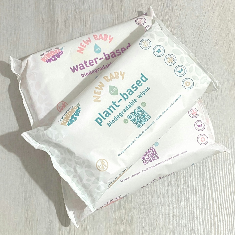 image 1 of Kinder by Nature Plant-Based wipes - 12 packs x 56 wipes