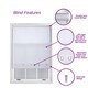 image 5 of FURNISHED Roller Blinds Daylight Square Eyelet Light Filtering Easy Fit Trimmable Window Shade | White | White