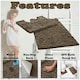 image 2 of VELVETIO Loop Bath Set Anti Slip Water Absorbent Soft Bathroom Rugs Brown | Latte