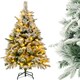 image 1 of COSTWAY 4.5FT Artificial Christmas Tree Flocked Xmas Tree Green | One Size