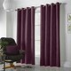 image 1 of Velvet Chenille Unlined Ring Top Curtains - 142cm x 229cm - Aubergine