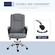image 6 of Vinsetto Office Chair for Desk, with Height Adjustable, Wheels, Dark Grey