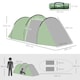 image 5 of Outsunny 3 Man Camping Tent with Porch and Weather-Resistant Rainfly, Green