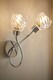 image 2 of ValueLights Reyka Pair Chrome 2 Way Wall Lights Swirl Glass Shades | Chrome