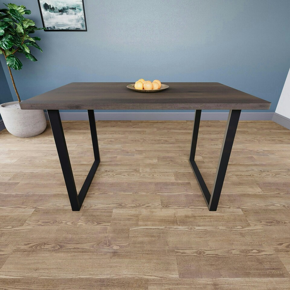image 1 of Vida Designs 4 Seater Dining Table With U Shape Legs, Walnut