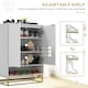 image 5 of HOMCOM Shoe Cabinet with 2 Chevron Doors, Adjustable Shelf for 12 Pairs