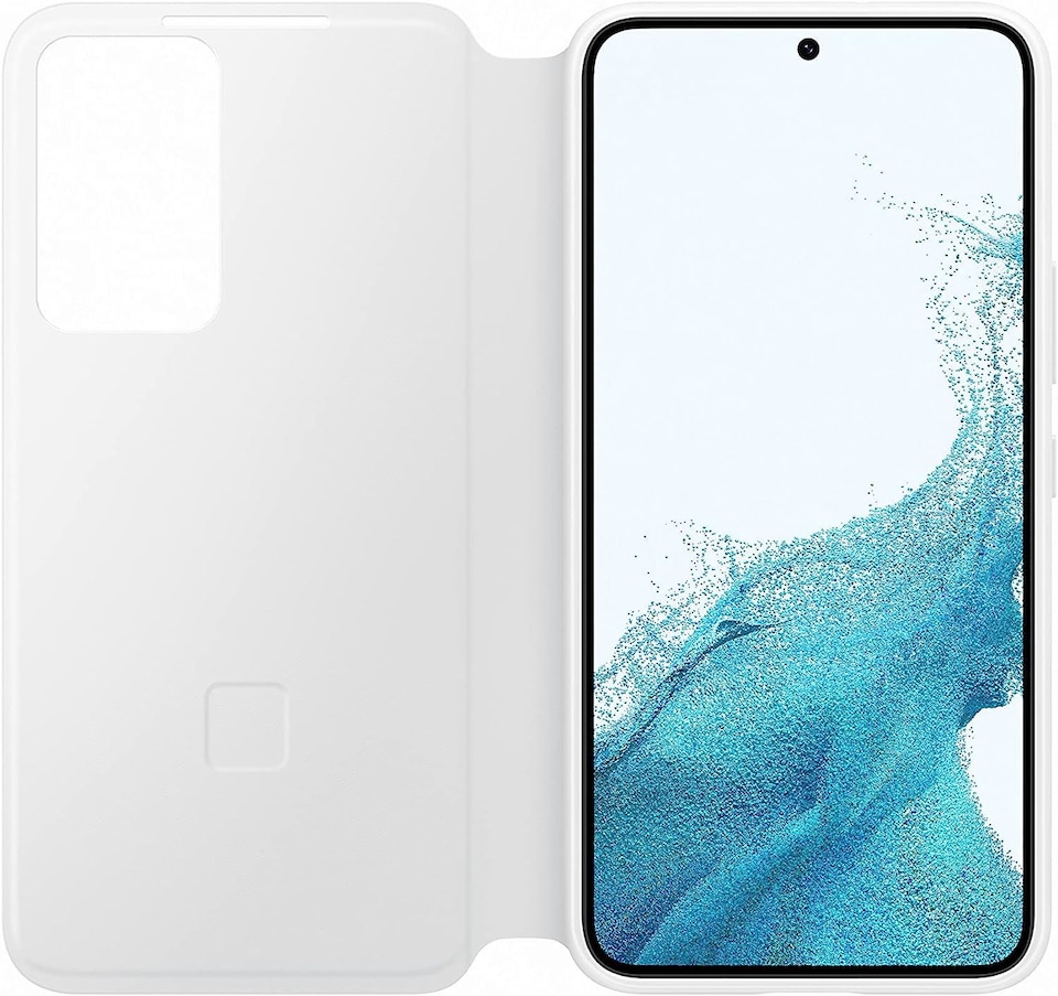 image 1 of Samsung Galaxy S22 Smart Clear View Cover White - EF-ZS901CWEGWW