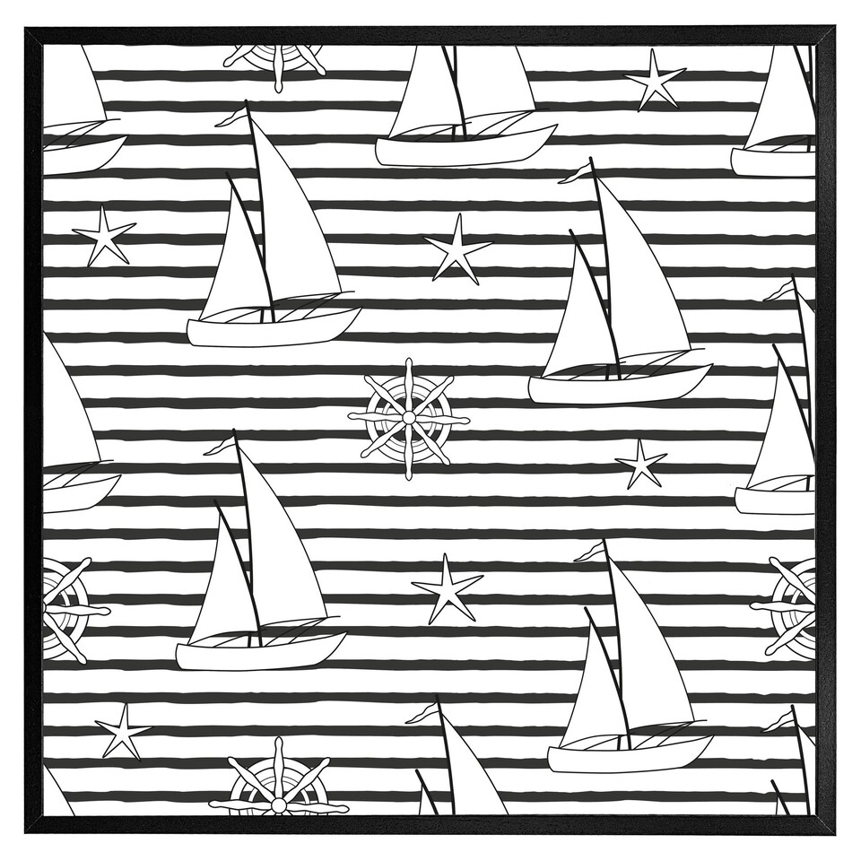 image 1 of Sailboats (Picture Frame) White | M