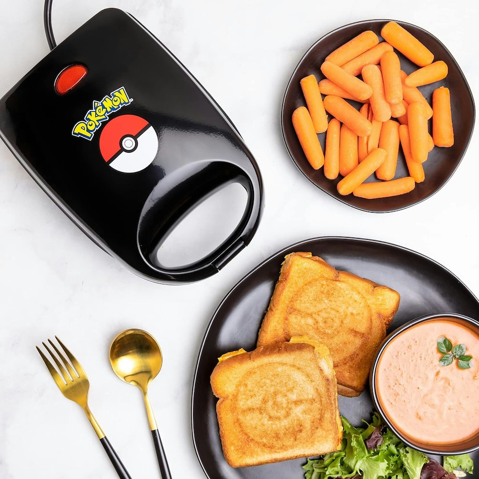 image 1 of Uncanny Brands Pokémon Pokeball Single Sandwich Maker