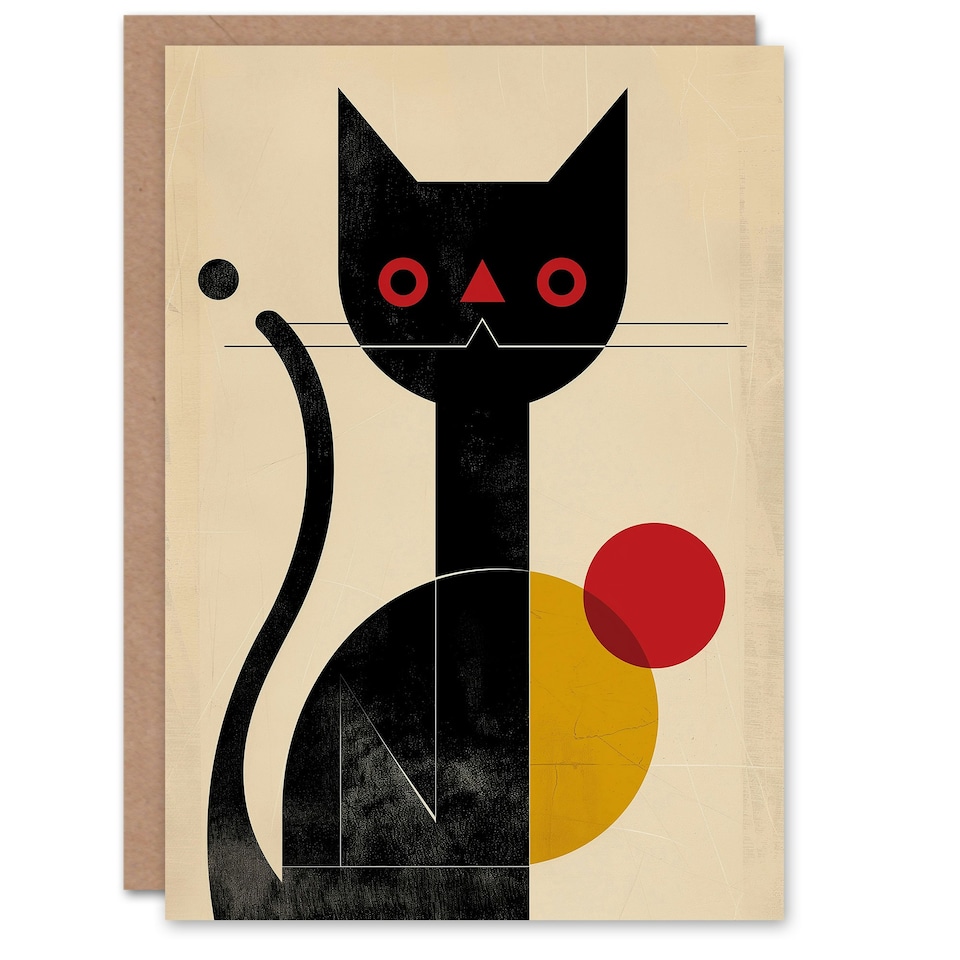 image 1 of Geometric Animal Lover Simple Man Woman Girl Birthday Card