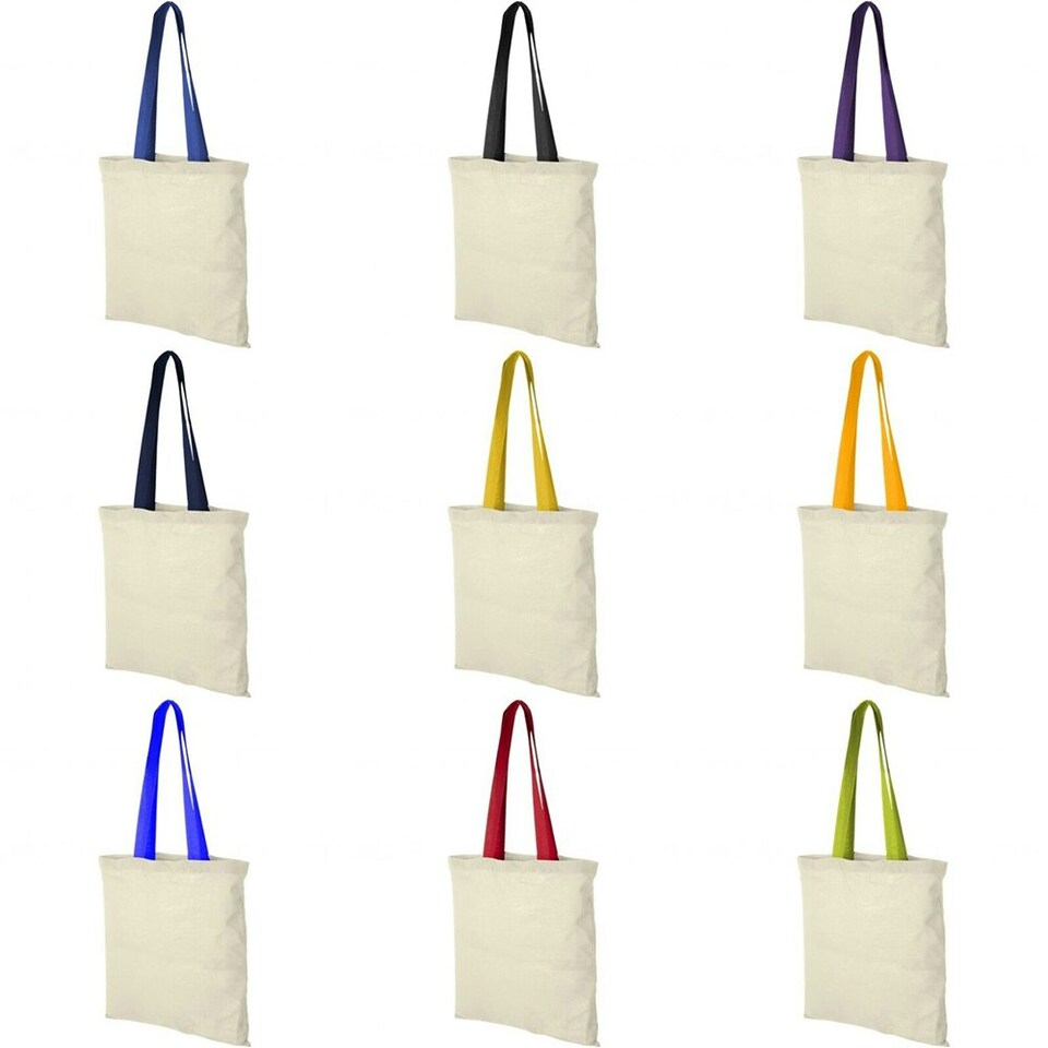 image 1 of Bullet Nevada Cotton Tote (Pack Of 2) - Natural/Navy - One Size Brown