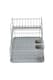 image 5 of Living and Home 2-Tier Metal Kitchen Dish Drainer Rack, Grey | Grey