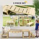 image 3 of PawHut Dog Agility Equipment 3 Pieces Wooden Dog Agility Set with Soft Bridge, Pause Platform and Pet Stair for Outdoor, Natural Wood