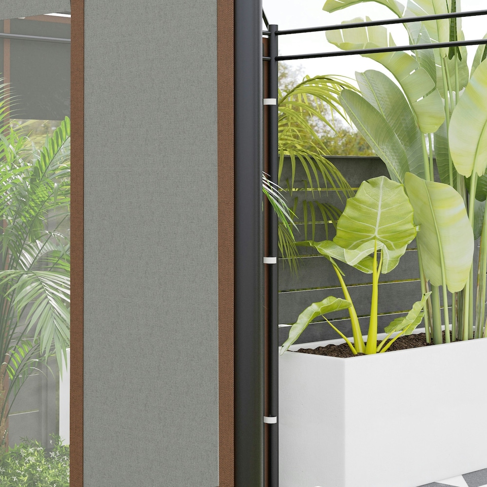 image 1 of Outsunny 3x3(m) or 3x6m Pop Up Gazebo Side Panels with Windows, Grey