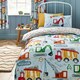 image 1 of Catherine Lansfield Kids Digger Dreams Reversible Junior Duvet Cover Set Blue