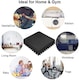image 10 of 8pcs Black EVA Gym Flooring Puzzle Mat 60x60cm Interlocking Non Slip Floor Tiles for Home Workout, Yoga & Fitness | Black
