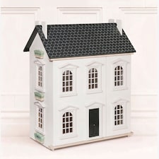 Hooga Noble Wooden Dollhouse with 11 Doll House Furnitures