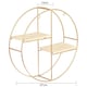 image 4 of Living and Home Modern Decorative Wall Mounted Storage Display Shelf- Gold