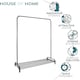 image 3 of House of Home Clothes Rail Garment Rack With Shoe Storage Shelf Adjustable Feet Easy Build